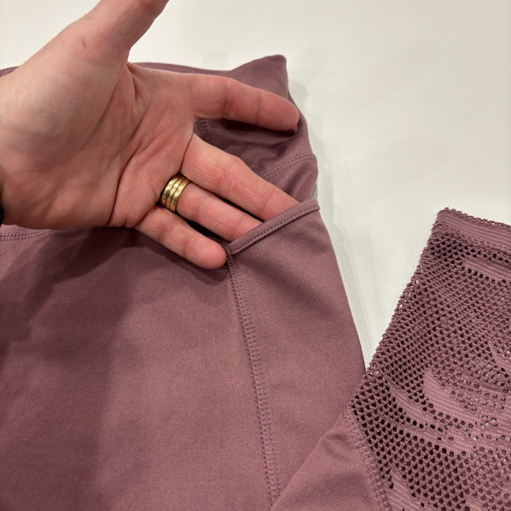 ACX Purple Leggings with Mesh Detail - Picture 6 of 10